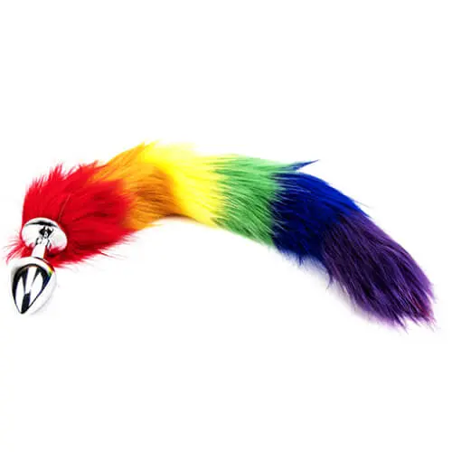 Furry Fantasy Rainbow Tail Butt Anal Plug - Image 5