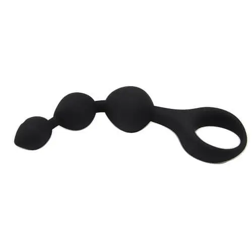 Loving Joy Triple Ripple Anal Beads-Black - Image 3