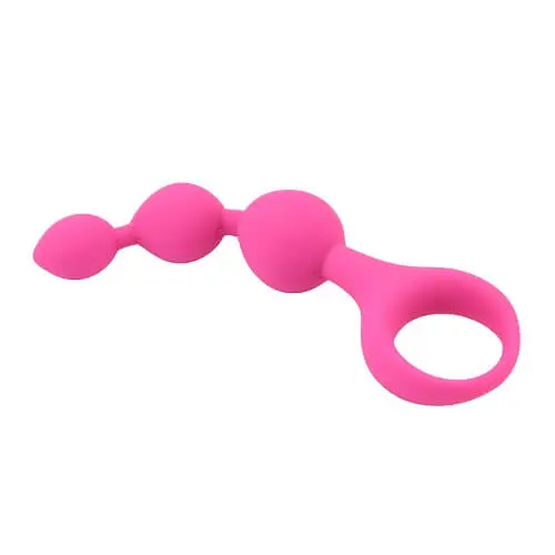 Loving Joy Triple Ripple Anal Beads-Pink - Image 4