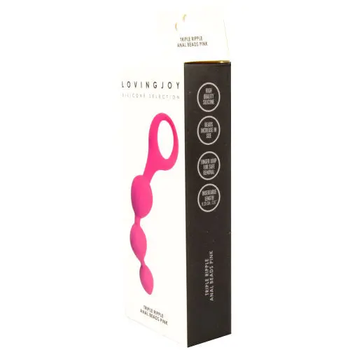 Loving Joy Triple Ripple Anal Beads-Pink - Image 8