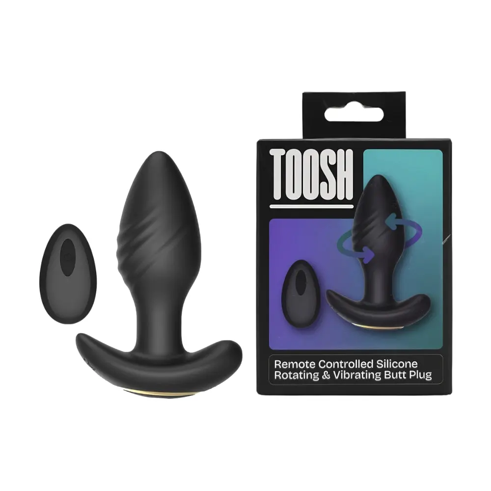 Toosh Remote Controlled Silicone Rotating & Vibrating Butt Anal Plug 10.5cm x 3.5cm - Image 10